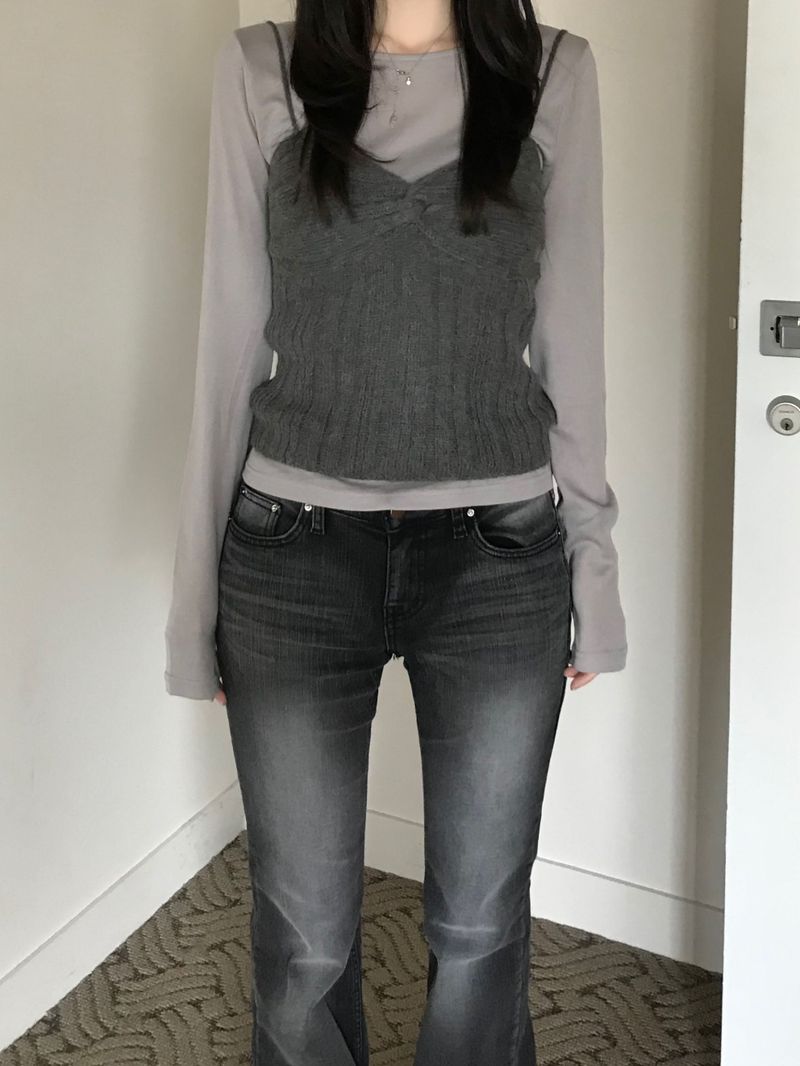 Alpaca knitwear top (2 colors)