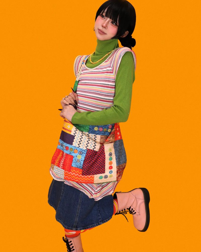 ethnic patch-work cross bag (2type)