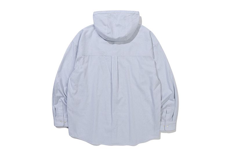 SIDE SLIT HOODIE SHIRT_SKY BLUE