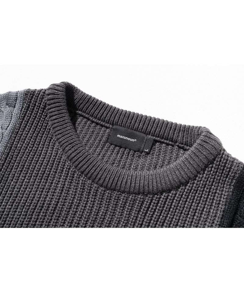 MULTIPLE INCISON CABLE KNIT MFONT002