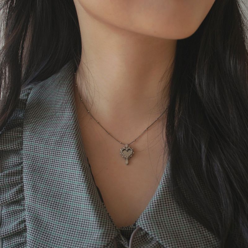 【MADE】 Heart mirror necklace