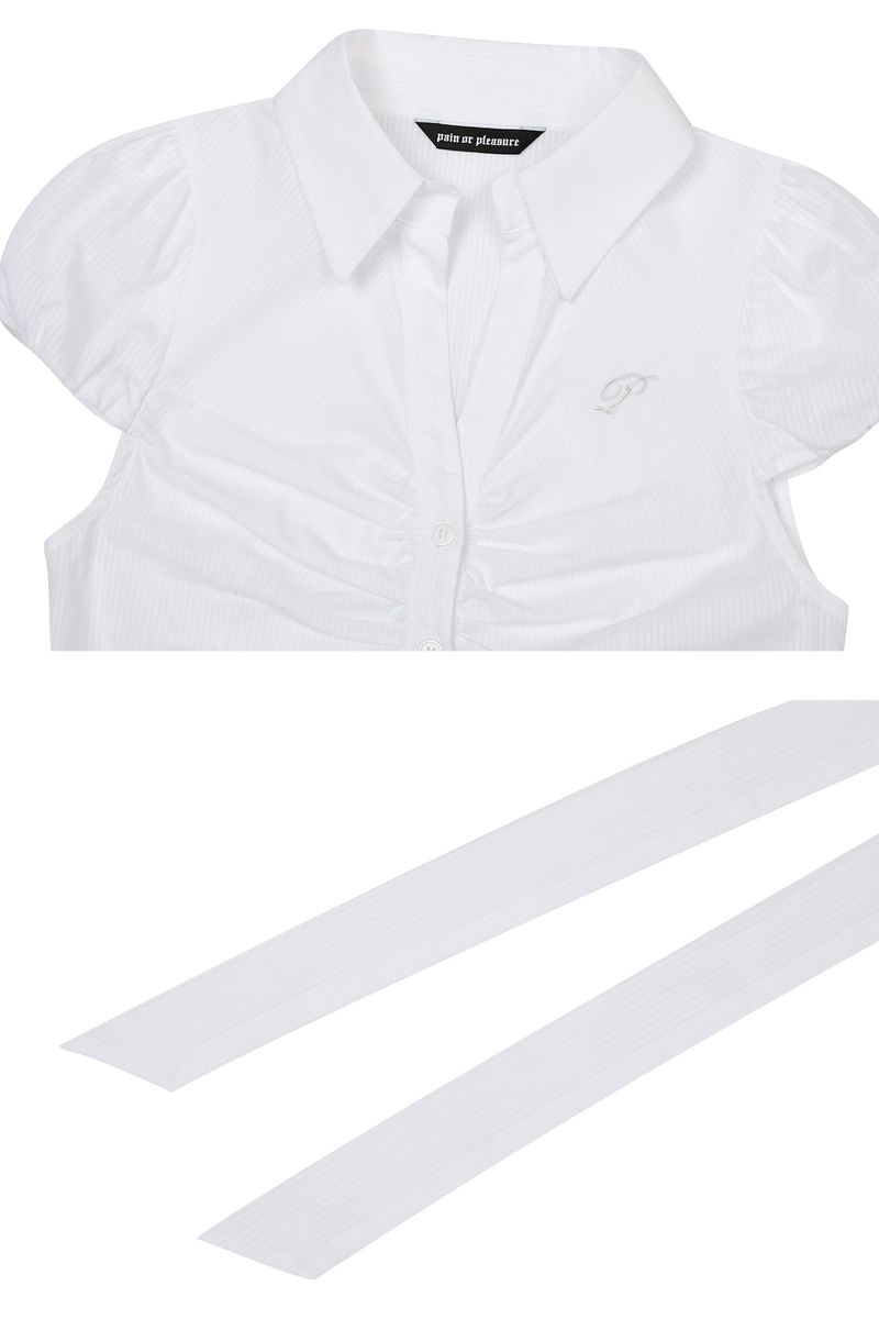 JADE SCARF SHIRT white