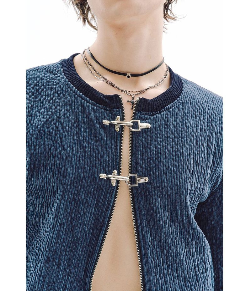 SLIDERLESS ZIP CARDIGAN