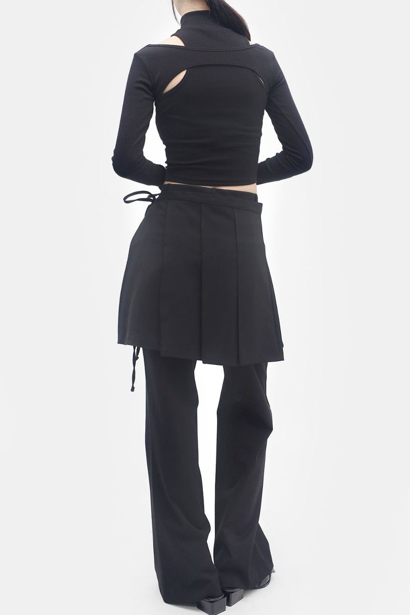Nepia Layered String Skirt + Slacks Pants Set