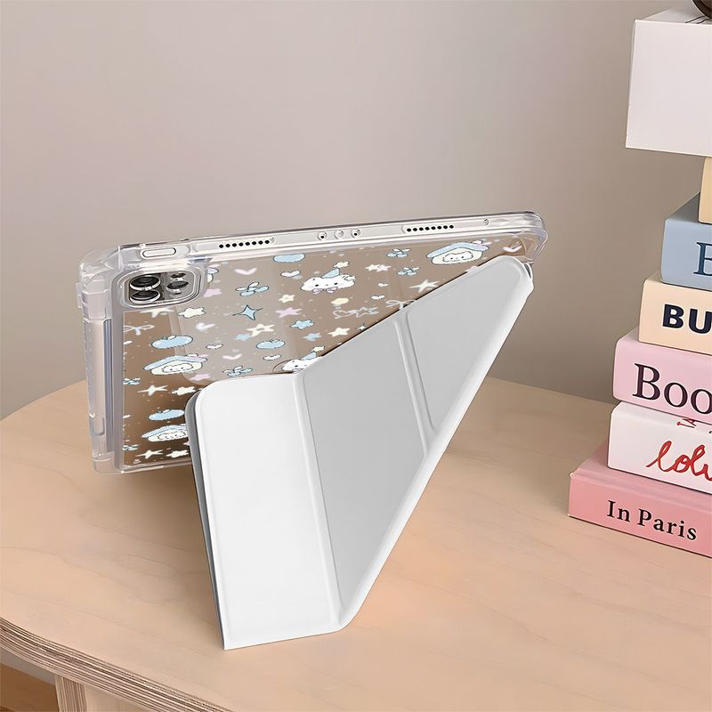 Sleeping Cat & Star House Y-Fold iPad Case