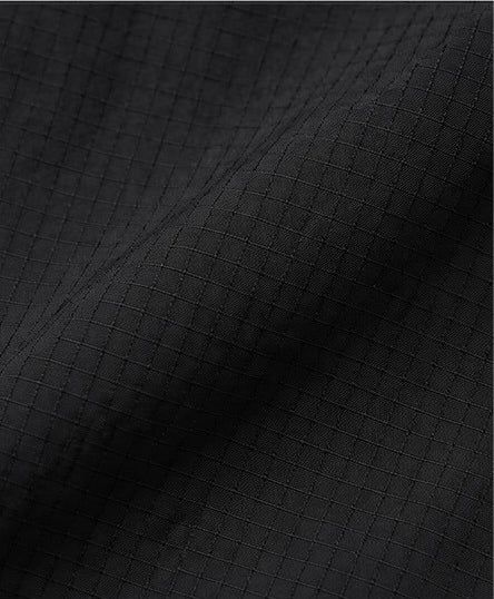 Lightweight Ripstop Nylon Short-Sleeve Shirt Black