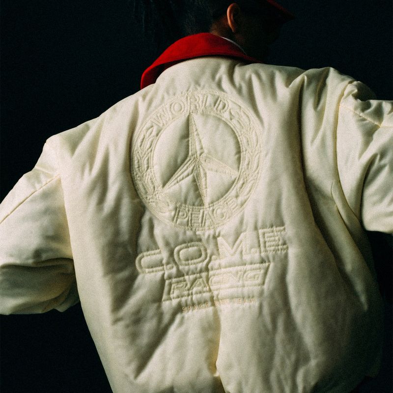 [UNISEX] Reversible "WORLD PEACE" Padded Bomber Jacket (Light Yellow)