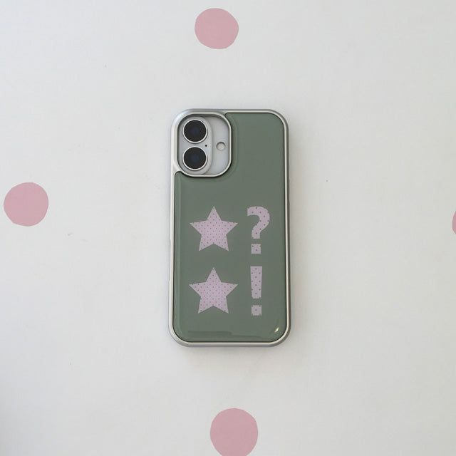 Youth Spirit（ユース スピリット）の「Dot dot star olive pink silver epoxy bumper case（Smartphone Accessories）」