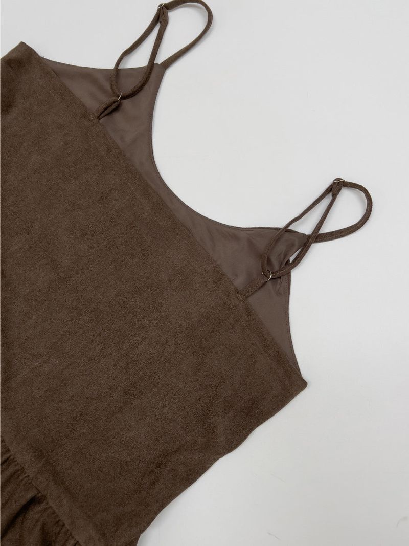 Frilled Suede Bustier