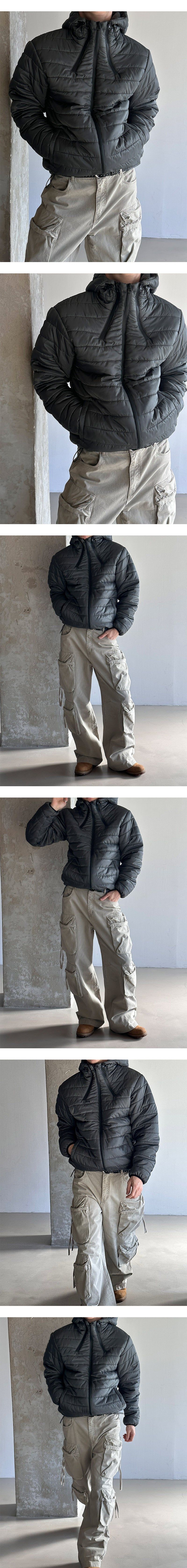 [Unisex] Triple zipper hood padding(4color)