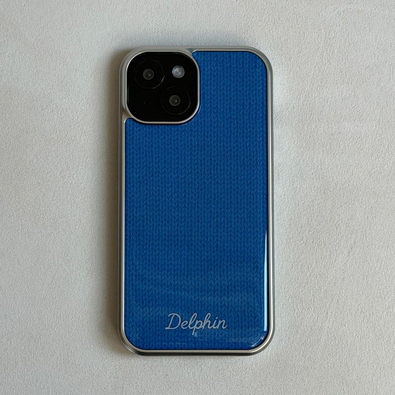 EMBROIDERY KNIT EPOXY CASE_BLUE