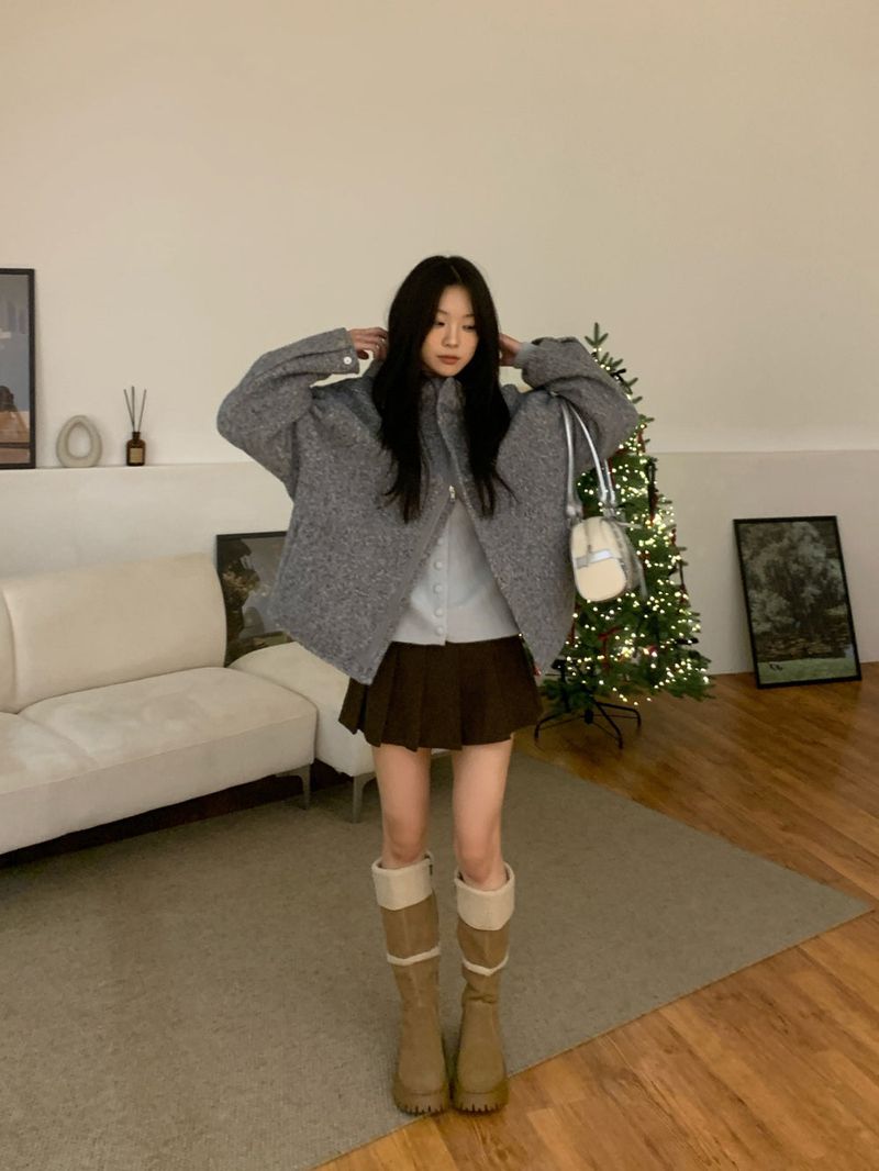 [UNISEX] from Mix Hood Coat Jacket