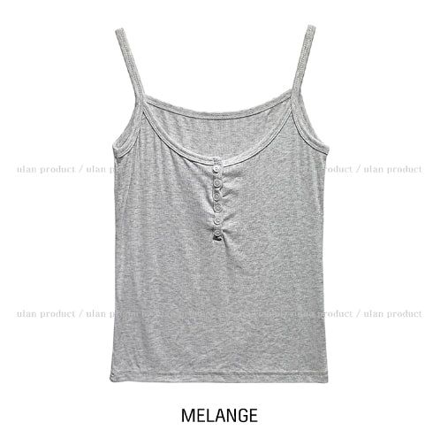 Yojeu Button Ribbed Layer Sleeveless