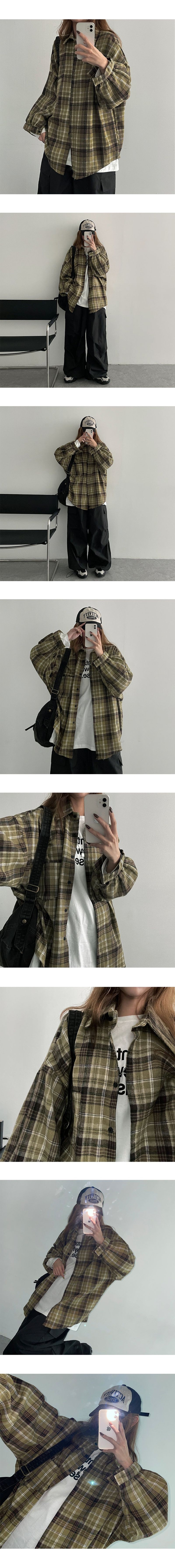 Ragin Vintage Oversized Checkered Shirt