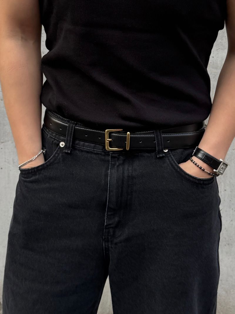 AVAND（アバンド）の「Gold buckle cowhide belt（Fashion Accessories）」