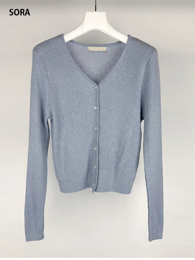 WOOL V-NECK CARDIGAN (5C)