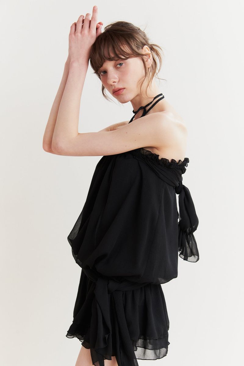 ANGEL HOOK DRESS black