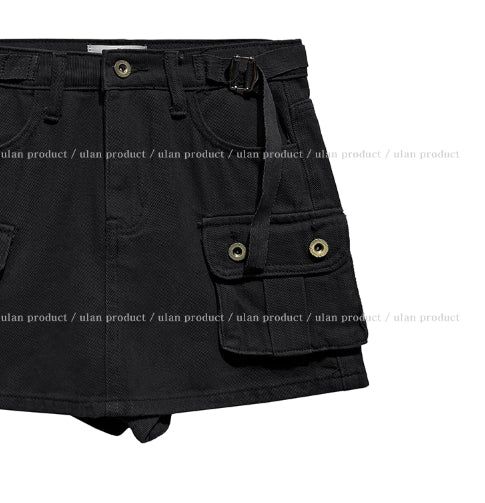 Hamil strap cargo skirt pants