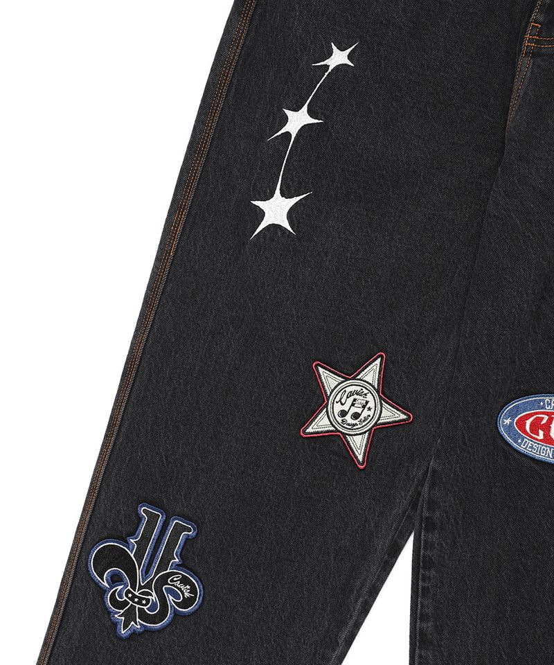 PATCHWORK DENIM PANTS BLACK(CV2EFUD112A)