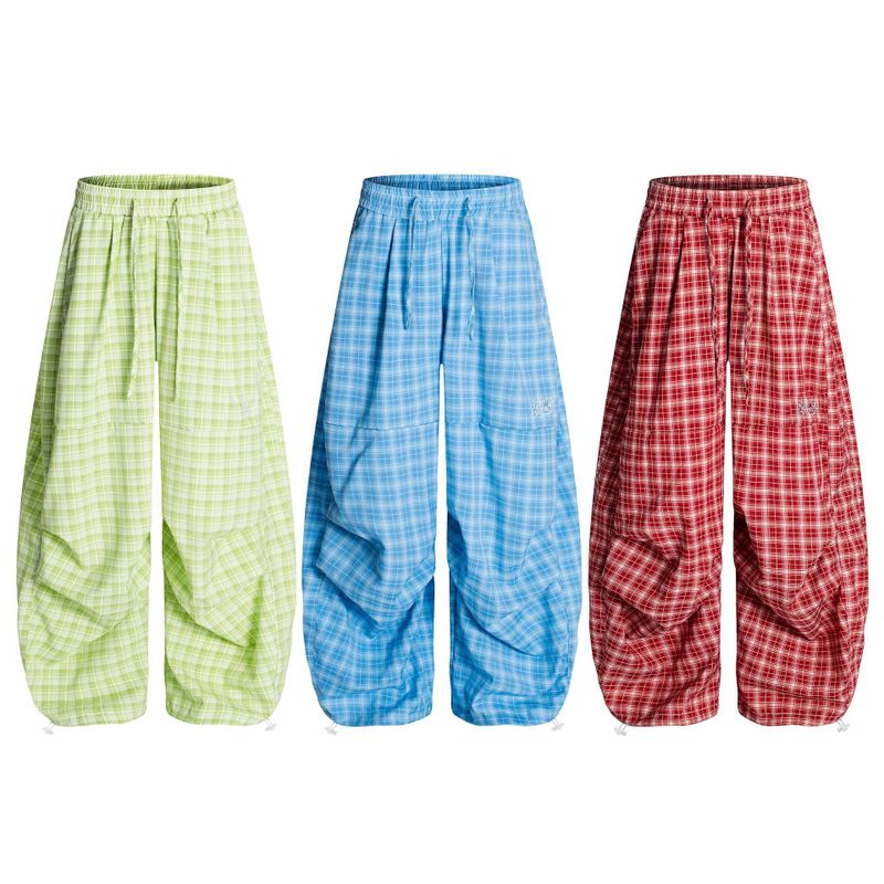 Check Balloon Shirring Pants 232008614