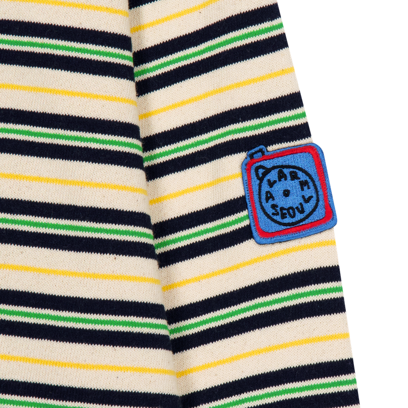 Alarm Multi Stripe Sweatshirt -  Navy