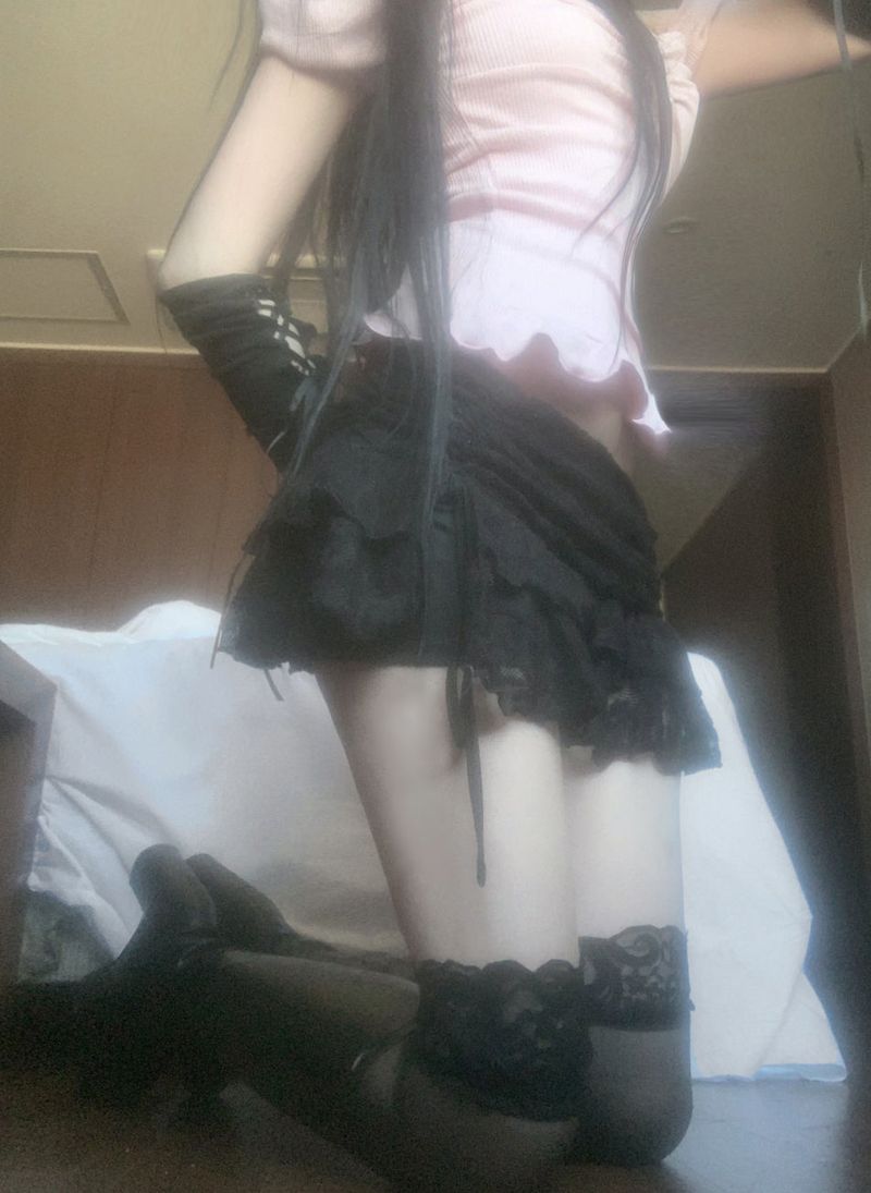 レイナフリルレースドスカート (Black)