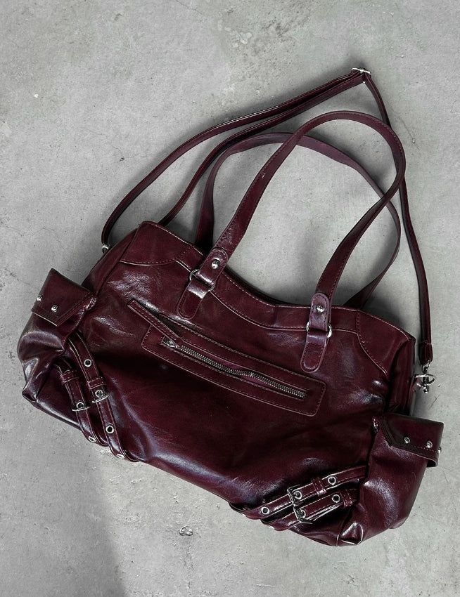 Motor Leather Shoulder Bag