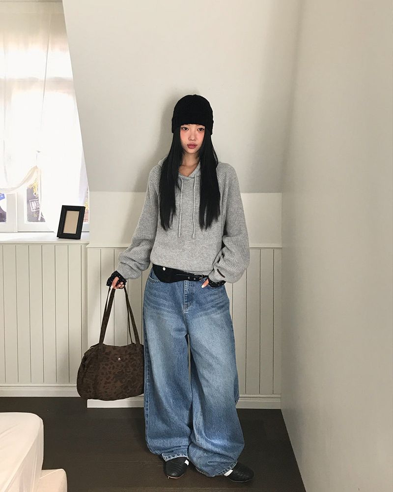 [ORIGINAL] ベラルロングスリーブフーデッドニット