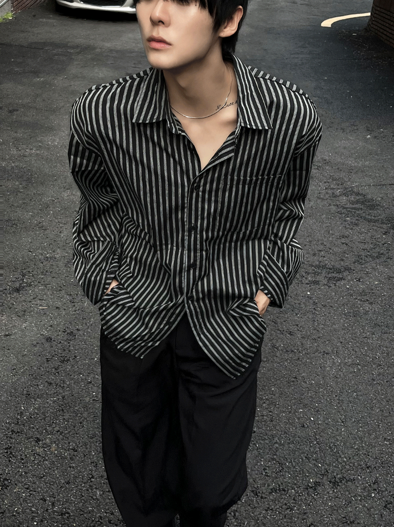 Oasis Stripe Satin Shirt