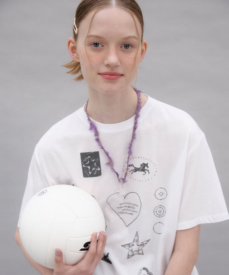 Drawing Diary Oversized T-shirt - White