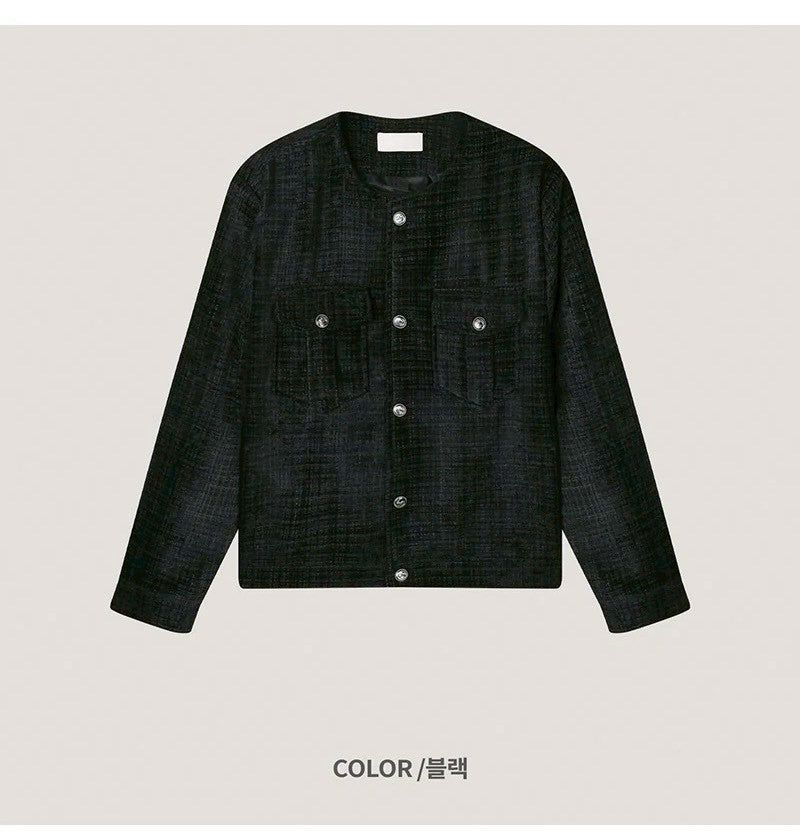 [F/W] Black line tweed jacket(2color)