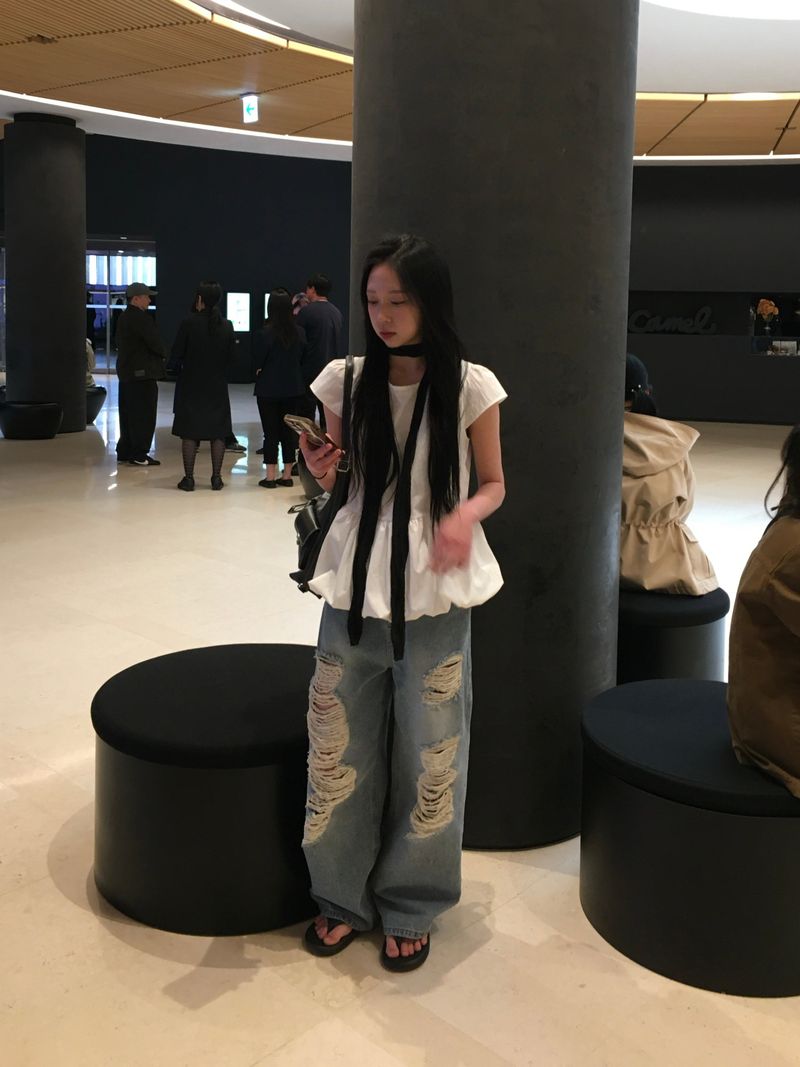 Has Balloon Puff Blouse (3c)