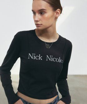 NICOLE PINTUCK LS CROP TOP_OLIVE