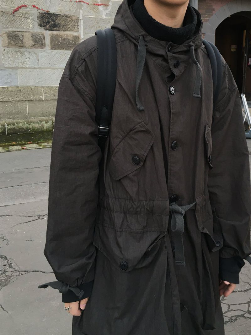 Fine Over Long Hooded Jacket 3C