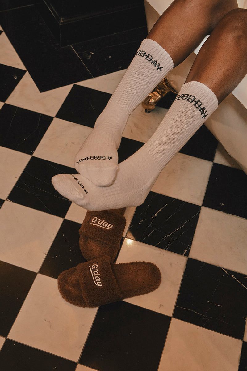 G'day furry sandals (brown)