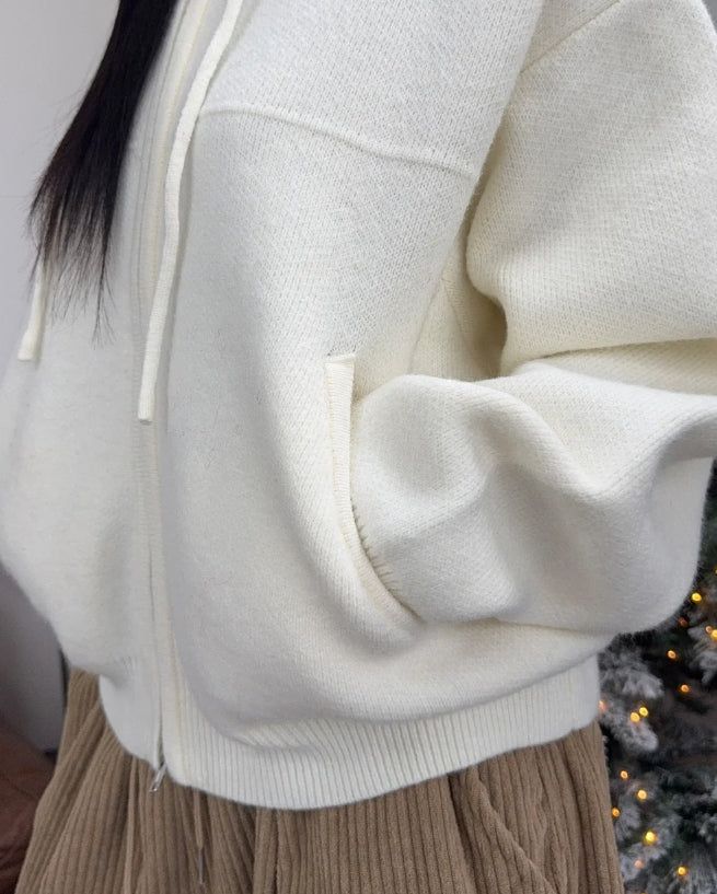 Diob Hooded Knit Zip-up