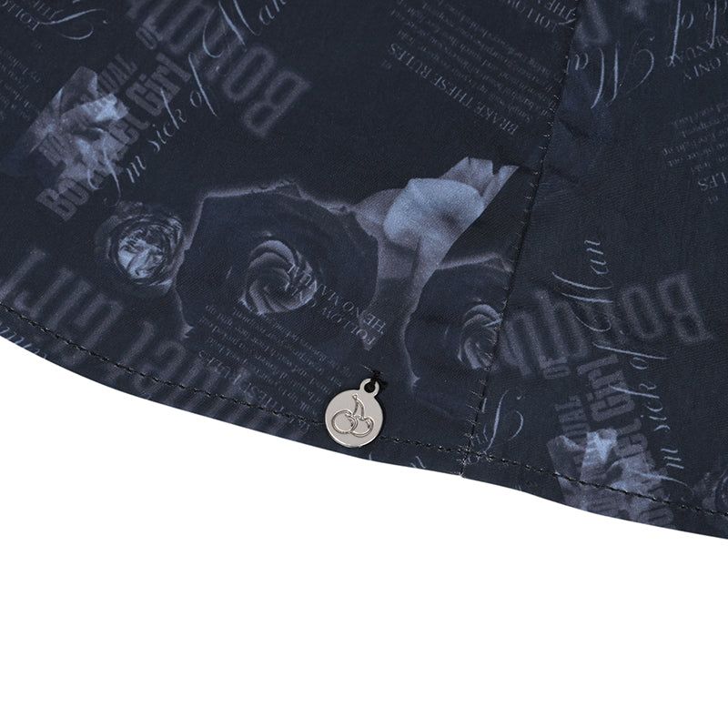 REVERSIBLE GRAPHIC BUCKET HAT [BLACK]
