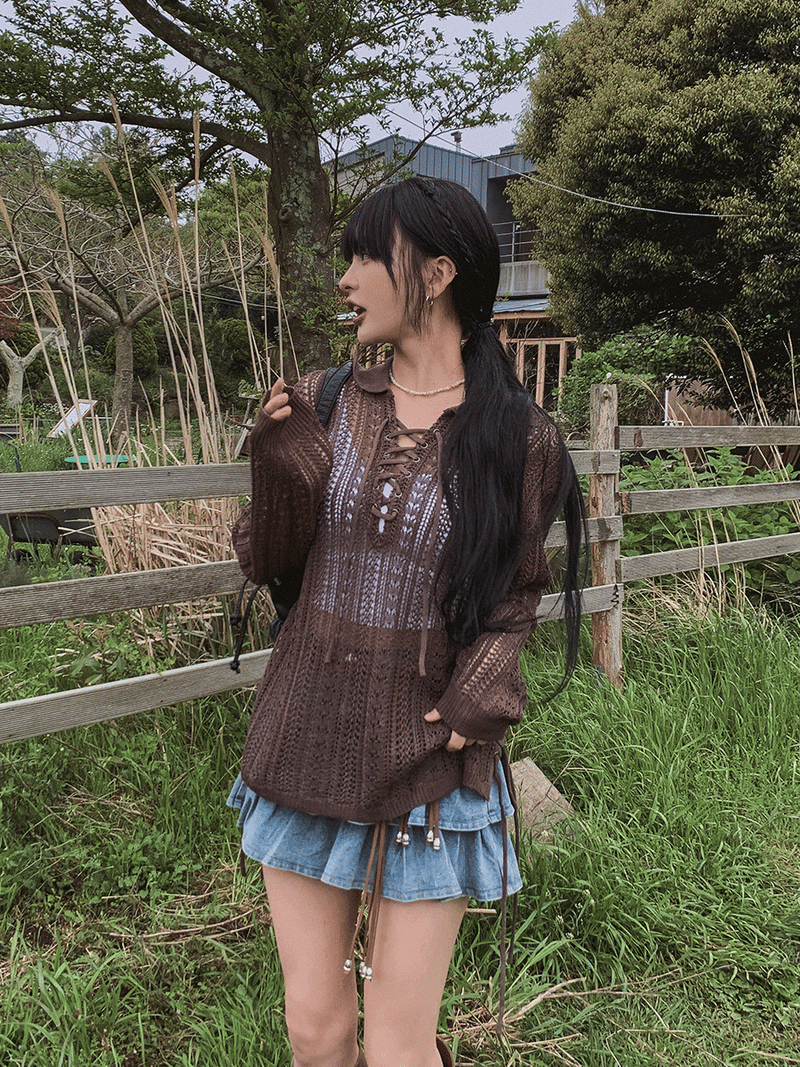Bohemian Summer Eyelet Punching Knitwear