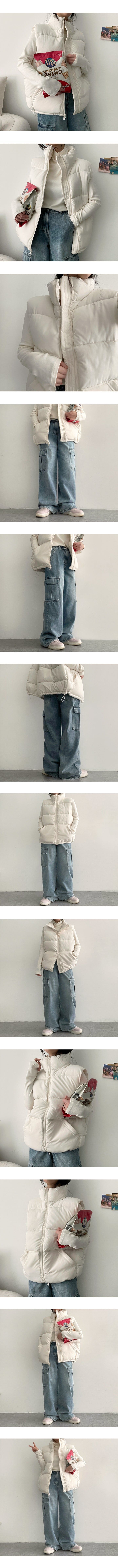 Two-way Basic Boxy Padded Vest
