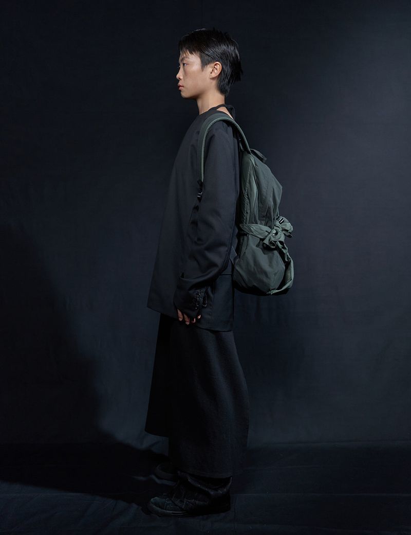 Knotted Backpack (Olive green)