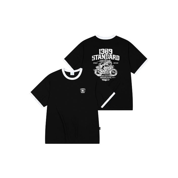 1989STANDARD（1989スタンダード）の「RIDING DOG 1989 Cool Cotton Ringer Short Sleeve (SRSSTD-0261)（Tops）」