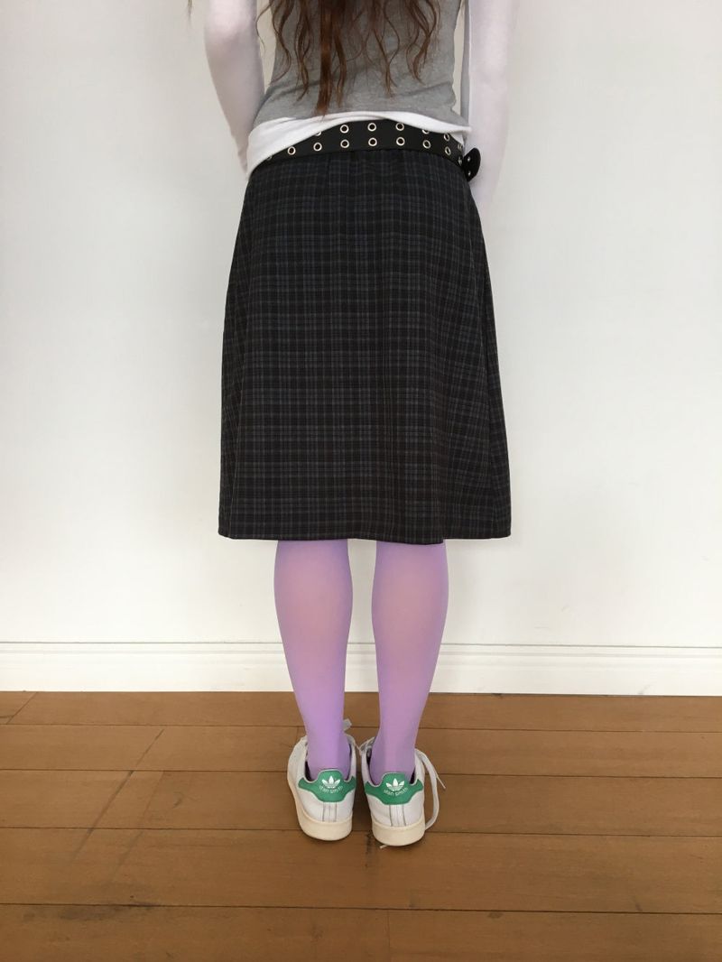 YWD プレイドプリーツスカート + ベルト (3color)