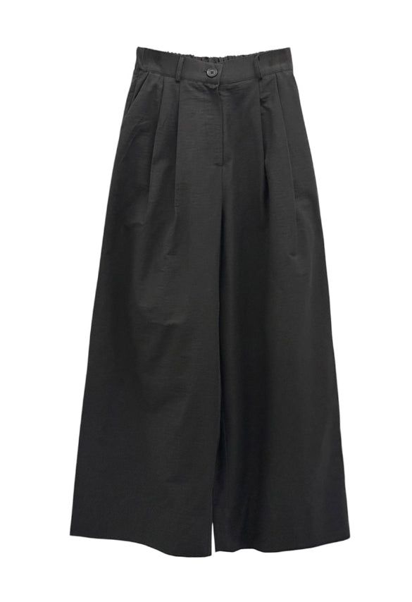 Teve Pintuck Wide Cotton Pants