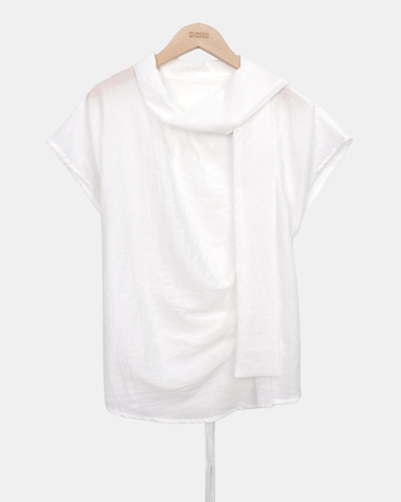 Kenby Scarf Short Sleeve Blouse