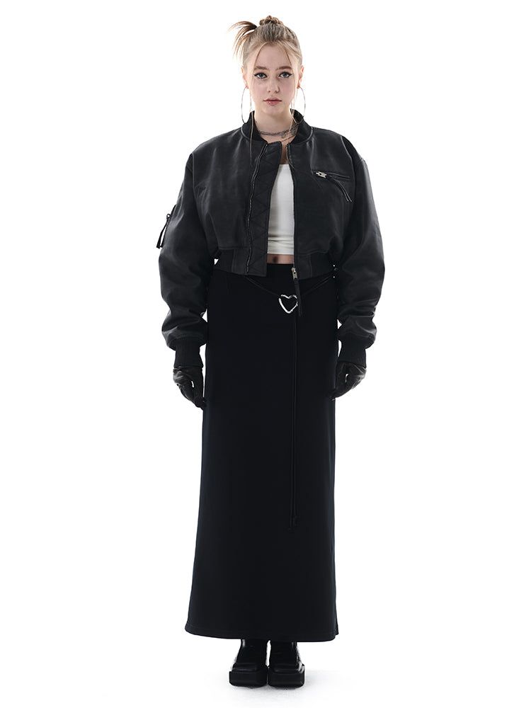 GATELESS（ゲートレス）の「STITCH MAXI SKIRT（Skirts）」