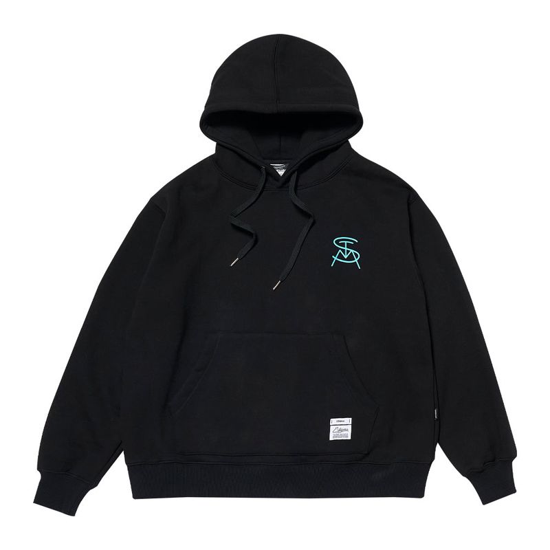 MEMORY OVERSIZED HOODIE BLACK /  BLUE GRAY