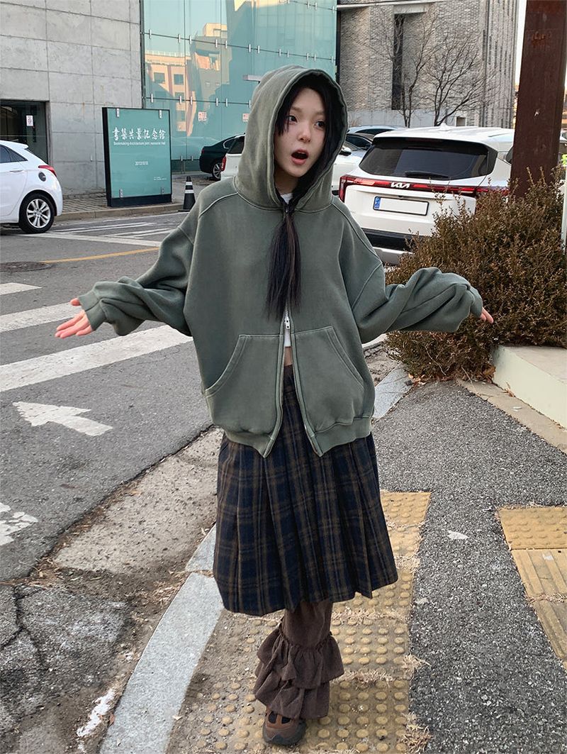 PIGMENT HOOD ZIP-UP (3C)