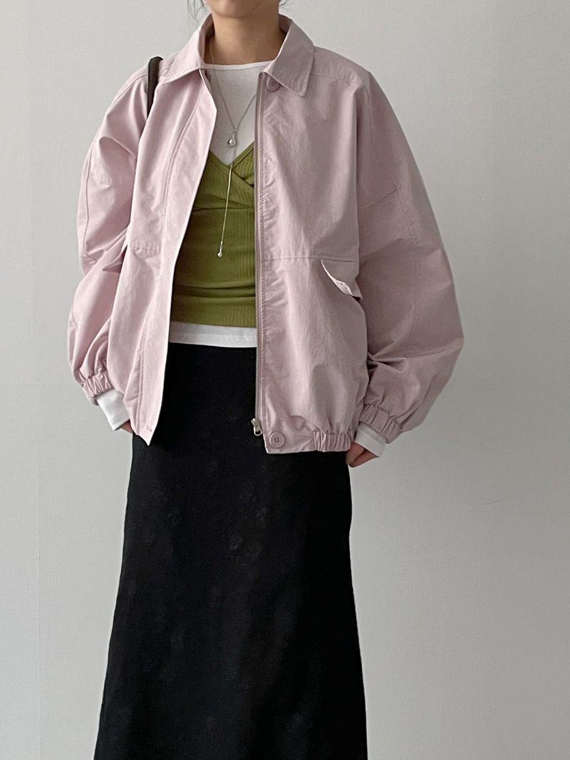 Return Pocket Overfit Bomber Jacket