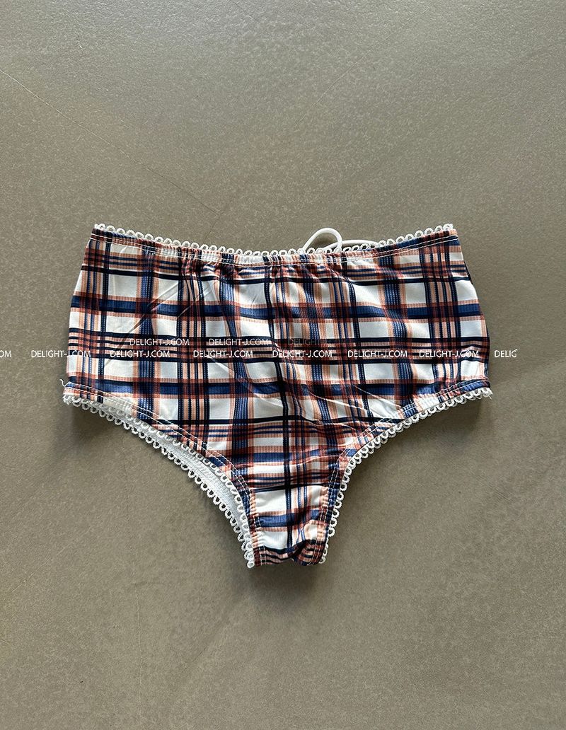 checkered corset bikini