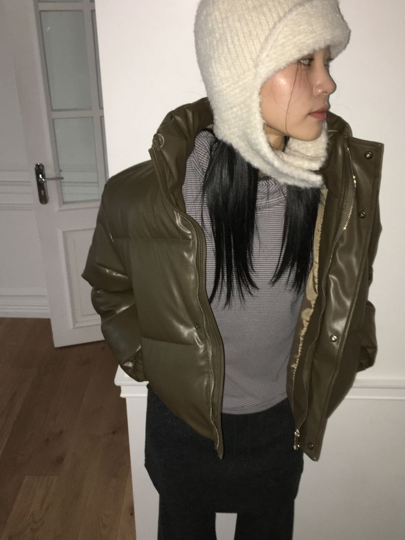 WONDER WONDER（ワンダーワンダー）の「4color] マレムレザースナップクロップショートパディング（Jackets/Outerwear）」